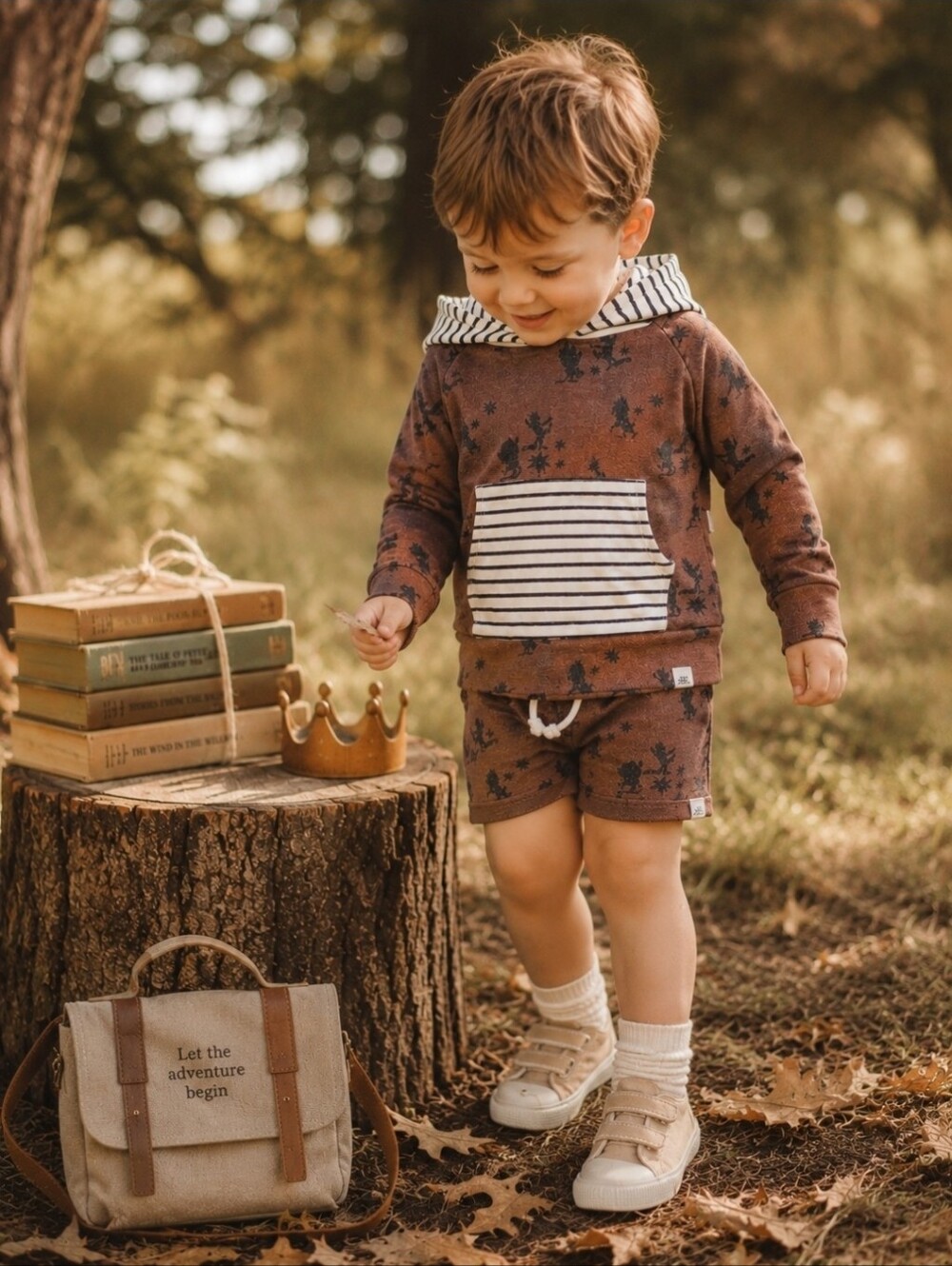 Rare Where the Wild Things Are x Lulu & Roo 2Pc Hoodie Shorts Set 3T